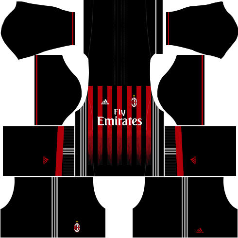 AC Milan Dream Soccer League Kits Home 2017-18