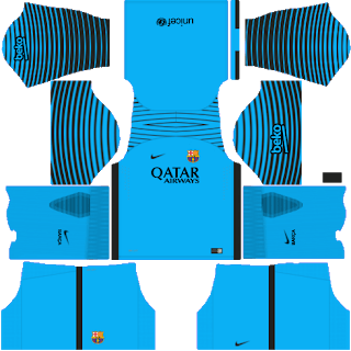 Dream League Soccer Barcelona Kit 2016 for Goalkeeper Away