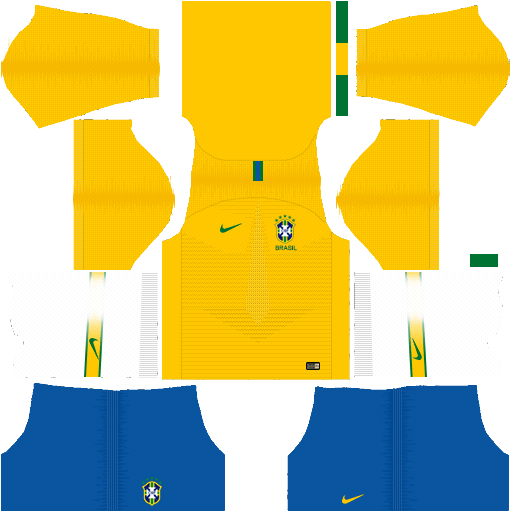 Dream League Soccer Kits Brazil 2018 World Cup Kit and Logo URL
