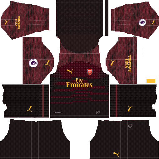 Arsenal 2018-19 Kit Goalkeeper 512x512 Dream League Soccer Kits URL 