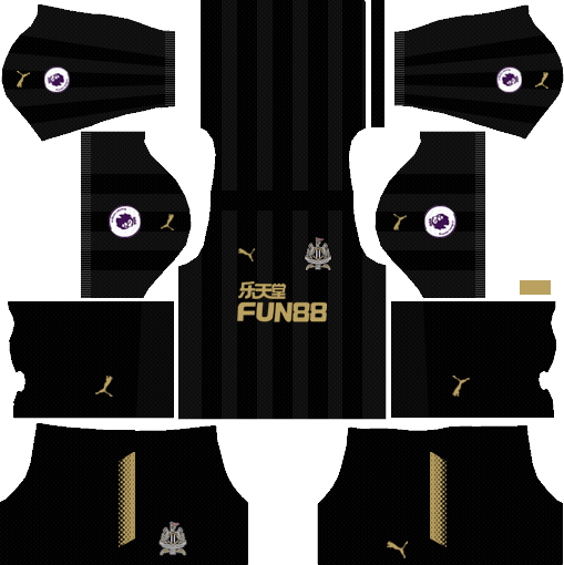 Newcastle United Dream League Soccer Kits 2017-18 512x512 URL