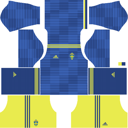 Adidas Sweden FIFA World Cup 2018 Dream League Soccer 512x512 Kits URL