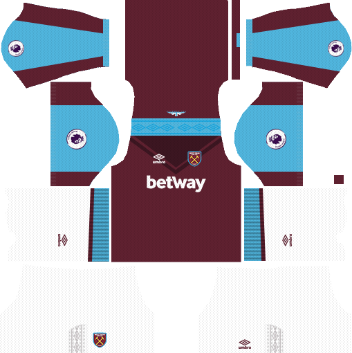 West Ham United 2017-2018 Dream League Soccer Kits URL 512x512