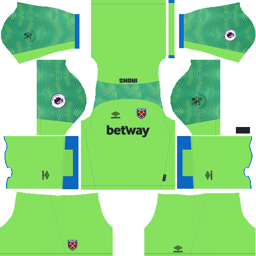 West Ham United FC 2018-19 Goalkeeper Away Dream League Soccer Kits URL 512x512
