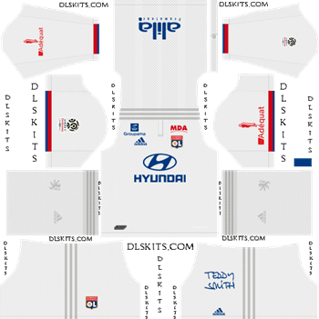Dream League Soccer Kits Olympique Lyonnais Home Kit 2019-20
