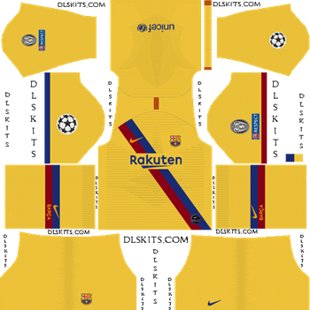 FC Barcelona UCL Away Kit 2019-20 Dream League Soccer Kits