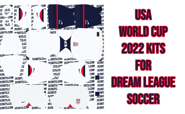 USA FIFA World Cup 2022 Kits for Dream League Soccer [DLS 23]