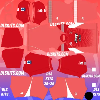Juventus 2025-26 Dream League Soccer Kits For DLS 25 Serie A/UEFA Goalkeeper Away DLS Kits Juventus FC 2025-26 for Dream League Soccer