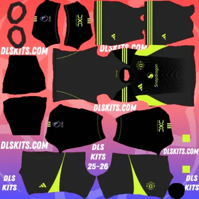 Goalkeeper Home Dream League Soccer Kits Manchester United 2025-26 for DLS 25