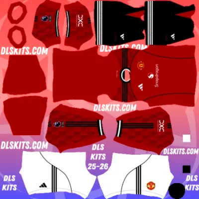 Home Manchester United 2025-26 Dream League Soccer Kits DLS 25