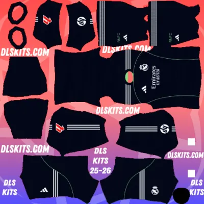 Away Real Madrid DLS Kits 2025-26 for Dream League Soccer