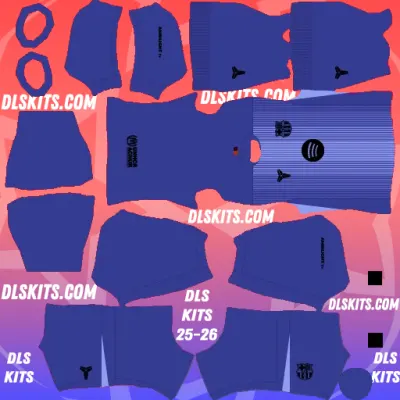 Barcelona FC 2025-26 Dream League Soccer Kits For DLS 25 Barcelona 2025-26 Goalkeeper Away DLS Kits URL for Dream League Soccer