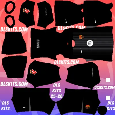 Barcelona FC 2025-26 Dream League Soccer Kits For DLS 25 Barcelona 2025-26 Goalkeeper Third DLS Kits URL for Dream League Soccer
