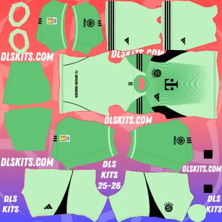 Bayern Munich 2025-26 Goalkeeper Home DLS Kits 25 Dream League Soccer 2025