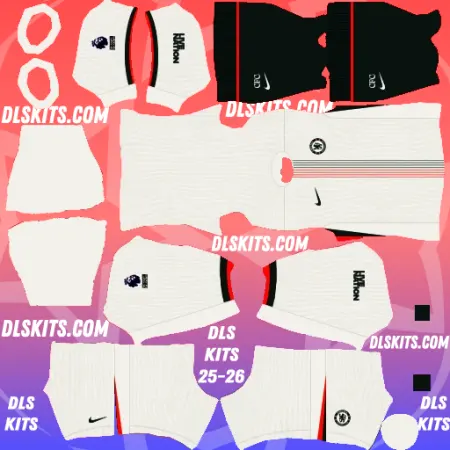 Chelsea FC 2025-26 Away Dream League Soccer Kits for DLS 25 Premier League