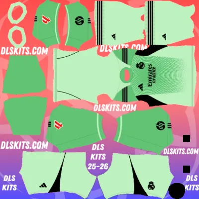 Goalkeeper Away Real Madrid DLS Kits 2025-26 for Dream League Soccer