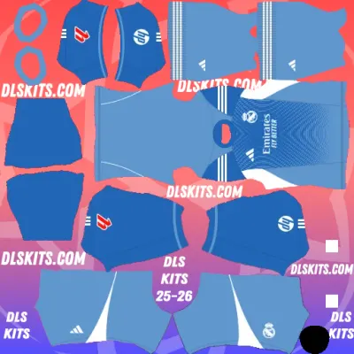 Goalkeeper Home Real Madrid DLS Kits 2025-26 for Dream League Soccer