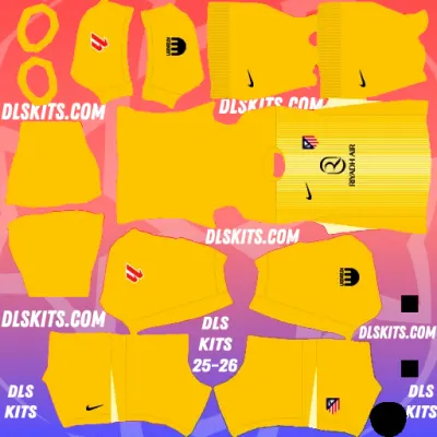 Atletico de Madrid Goalkeeper Home 2025-26 Dream League Soccer Kits URL