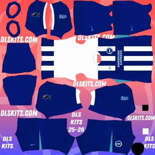 Brighton & Hove Albion 2025-26 Dream League Soccer Kits For DLS 25