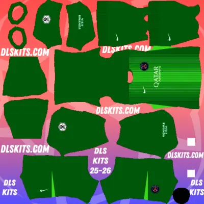 Goalkeeper Away DLS Kits Paris Saint-Germain 2025-26