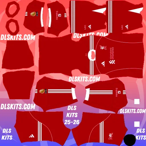 Liverpool FC 2025-26 Dream League Soccer Kits For DLS 25
