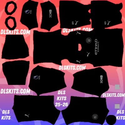 Manchester City 2025-26 Dream League Soccer Kits For DLS 25 Manchester City 2025-26 Away Kit for Dream League Soccer DLS 25 Kits