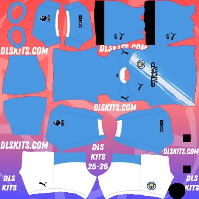 Manchester City 2025-26 Dream League Soccer Kits For DLS 25 Manchester City 2025-26 Home Kit Dream League Soccer Kits For DLS 25