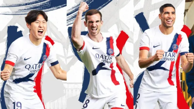 Paris Saint-Germain Away Kit 2025-26 UEFA Champions League Ligue 1 and Coupe de France