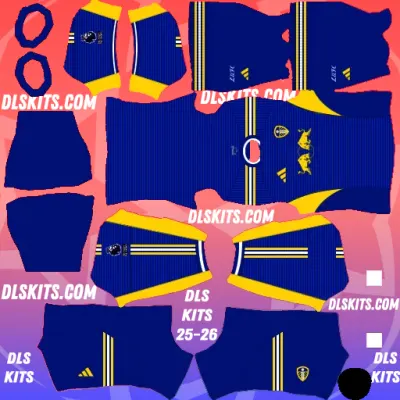 Leeds United 2025-26 Dream League Soccer Kits For DLS 25 Leeds United Away 2025-26 Dream League Soccer DLS 25 Kits