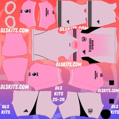 Premier League Arsenal Kit 2025-26 Goalkeeper Away for Dream League Soccer 2025 DLS 25 Kits URL