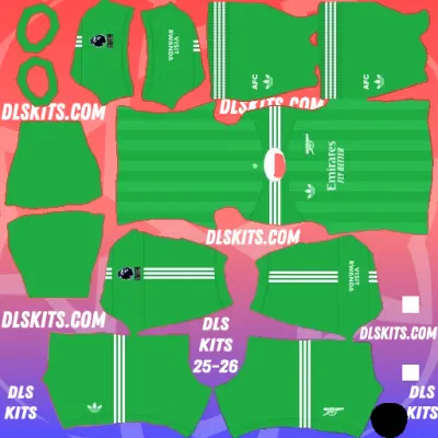 Premier League Arsenal Kit 2025-26 Goalkeeper Third for Dream League Soccer 2025 DLS 25 Kits