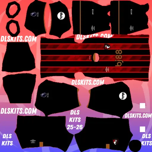 AFC Bournemouth 2025-26 Dream League Soccer Kits DLS 25
