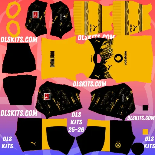 Borussia Dortmund 2025-26 Dream League Soccer Kits DLS 25 Kits 512x512 URL