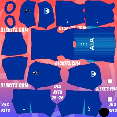Tottenham Premier League 2025-26 Dream League Soccer Kits DLS 25 Tottenham 2025-26 Goalkeeper Away Premier League Dream League Soccer Kits URL for DLS 25