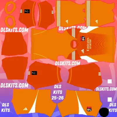 Goalkeeper Away Olympique Lyonnais 2025 Dream League Soccer Kits DLS 2026