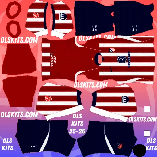 Atletico Madrid 2026-27 Dream League Soccer Kits for DLS 26