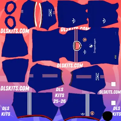 Away Manchester United 2026-27 Dream League Soccer Kits for DLS Kits 26