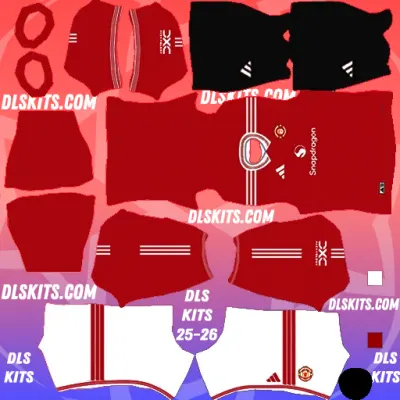 Home Manchester United 2026-27 Dream League Soccer Kits for DLS 26