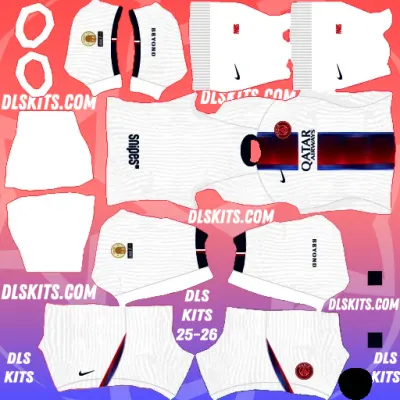 Paris Saint Germain PSG 2026-27 Dream League Soccer Kits for DLS 26 Away Paris Saint Germain PSG 2026-27 Dream League Soccer Kits for DLS Kits 26