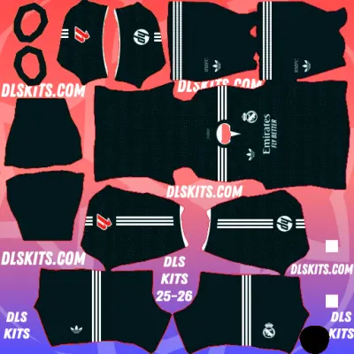 Away Real Madrid 2026-27 Dream League Soccer Kits For DLS 26 Kits