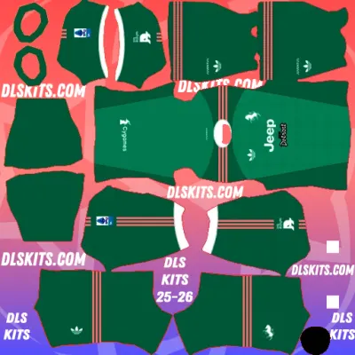 Juventus FC 2026-27 Dream League Soccer Kits For DLS 26 Goalkeeper Away Juventus FC 2026-27 DLS Kits for Dream League Soccer