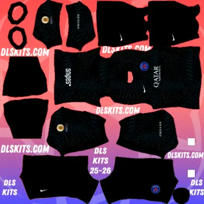 Paris Saint Germain PSG 2026-27 Dream League Soccer Kits for DLS 26 Goalkeeper Home Paris Saint Germain PSG 2026-27 Dream League Soccer Kits for DLS 26 kits