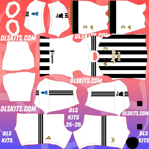 Juventus FC 2026-27 Dream League Soccer Kits For DLS 26