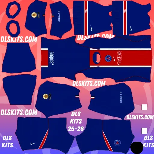 Paris Saint Germain PSG 2026-27 Dream League Soccer Kits for DLS 26