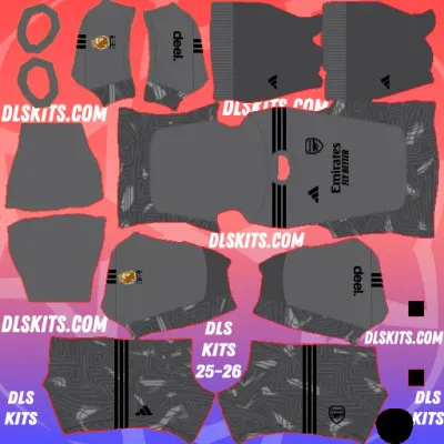 Arsenal FC 2026-27 Dream League Soccer Kits 512×512 For DLS 26 Arsenal Goalkeeper Home 2026 DLS Kits 26 for Dream League Soccer Android Game