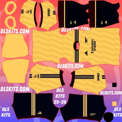 Arsenal FC 2026-27 Dream League Soccer Kits 512×512 For DLS 26 Arsenal Third Kit 2026 for Dream League Soccer 26 DLS Kits 512x512