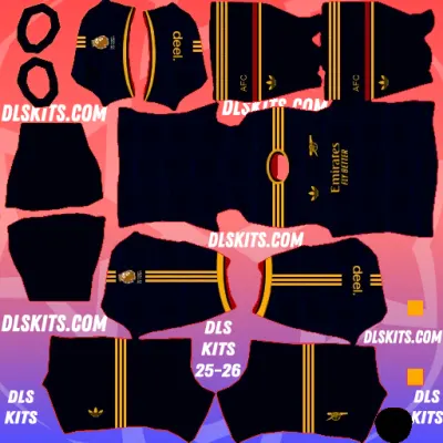 Arsenal FC 2026-27 Dream League Soccer Kits 512×512 For DLS 26 Away Arsenal 2026 Dream League Soccer Kits for DLS 26 Football Game