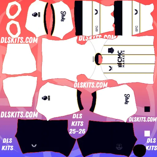 Everton FC Away Kit 2026 for Dream League Soccer 26 DLS Kits