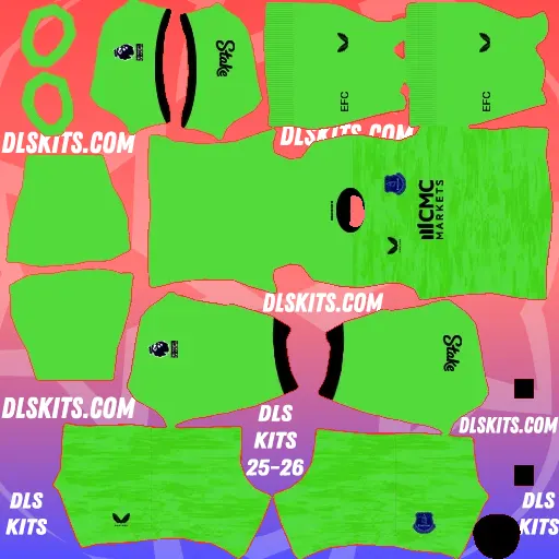 Everton FC Goalkeeper Away Kit 2026 for Dream League Soccer 26 DLS Kits