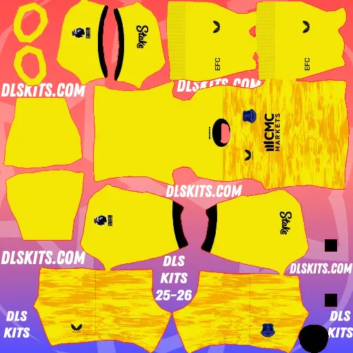 Everton FC Goalkeeper Home Kit 2026 for Dream League Soccer Kits DLS 26 Kit